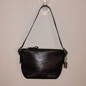 COACH VINTAGE MINI Y2K BLACK LEATHER BAG HANDBAG PURSE